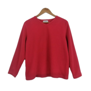 Great Northwest Red Fuzzy V-neck Sweater Top
